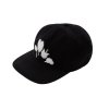 Flower embroidered Cap- Black