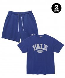 (22SS) 2 TONE ARCH TEE + SWEAT SHORTS PACKAGE VTG BLUE