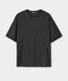 헤비 웨이트 턱 포인트 티셔츠 (블랙)