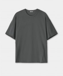 헤비 웨이트 턱 포인트 티셔츠 (차콜그레이)