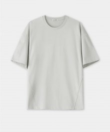 헤비 웨이트 턱 포인트 티셔츠 (라이트그레이)