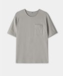 쿠어(COOR) 수피마 코튼 세미오버핏 U넥 티셔츠 (라이트그레이)