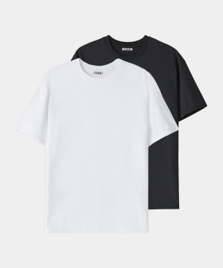 쿠어(COOR) [2PACK] 수피마 코튼 티셔츠
