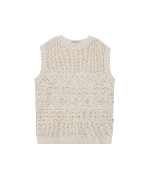 Ms sassy knit vest - ivory