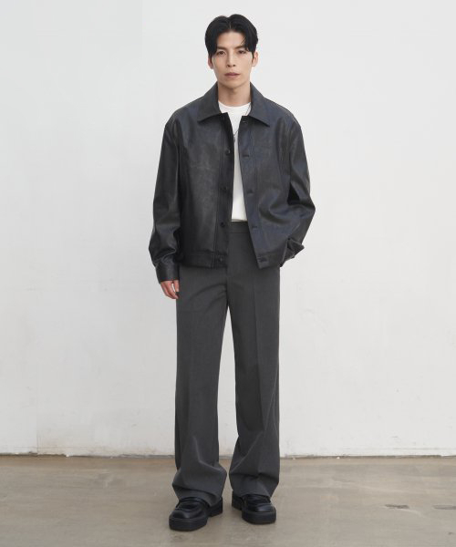 MUSINSA | DRAW FIT [Draw Fit X Kang Styler] Bendable Wide Slacks [GREY]