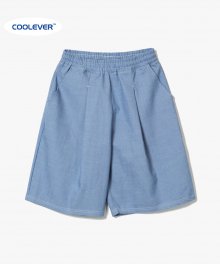 Clean Coolever Tuck Banding Shorts [Light Blue]