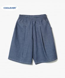Clean Coolever Tuck Banding Shorts [Mid Blue]