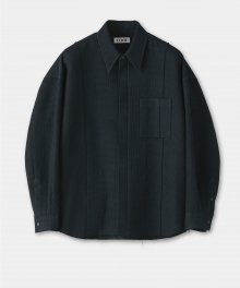 컷오프 오가닉 코튼 아우터 셔츠 (블랙)