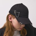 베이스클레프(BASSCLEF) 피어싱 볼캡 모자옷핀 체인 CLEF Piercing BALL CAP