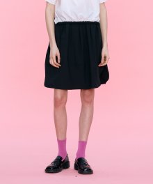 Banded Miniskirt_BLACK
