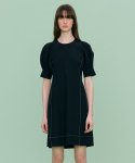 아위(AHWE) Volume Short Sleeved Mini Dress_BLACK