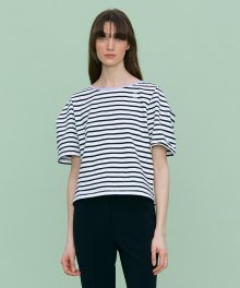 Striped Short Sleeved T-shirts_BLACK