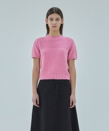 W SUMMER BOUCLE KNIT pink