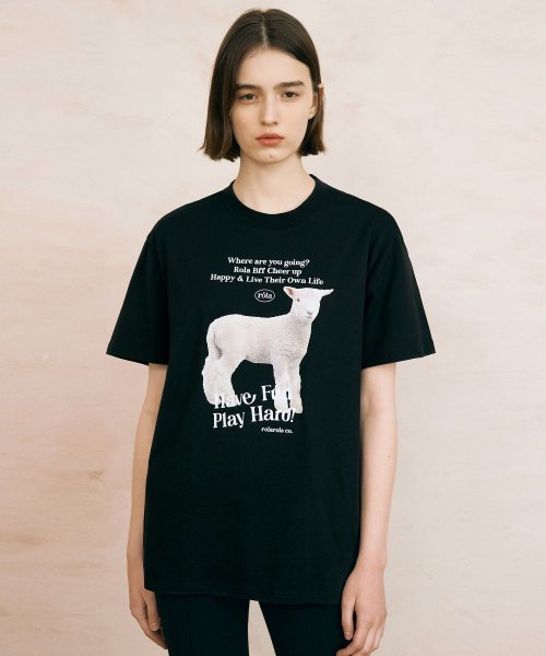 로라로라(ROLAROLA) SHEEP T-SHIRT BLACK - 사이즈 & 후기 | 무신사