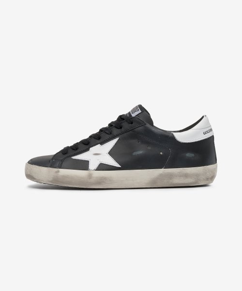 Black leather cheap golden goose