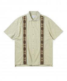 Button Up S/S Polo Ivory