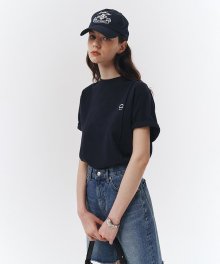 UNISEX LOGO CREASE T-SHIRT FRENCH NAVY_UDTS2A111N3