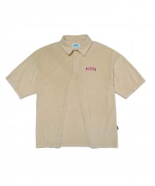 FRENCH TERRY POLO SHIRT BEIGE