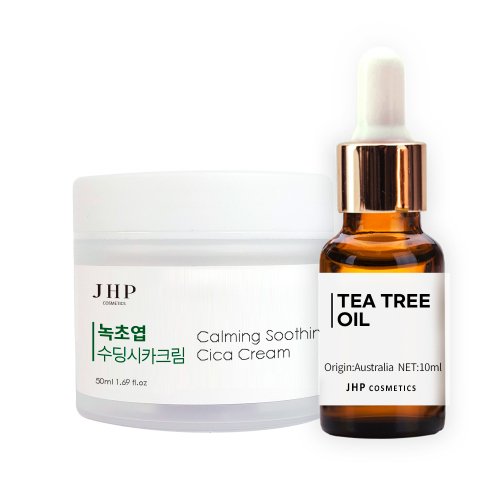제이에이치피139(JHP139) JHP 트러블 진정 케어 세트 녹초엽 수딩 시카 크림50ml+티트리 오일10ml - 후기 | 무신사