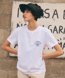 [22HS] 로고 오버핏 반팔 티셔츠_WHITE