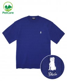 HERITAGE HANDSOME DAN CABLE KNIT TEE BLUE