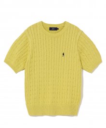 WOMENS HERITAGE HANDSOME DAN CABLE KNIT TEE YELLOW