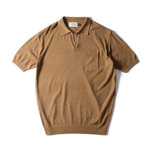 MUSINSA AMFEAST TERRY POCKET SUMMER KNITWEAR Mustard