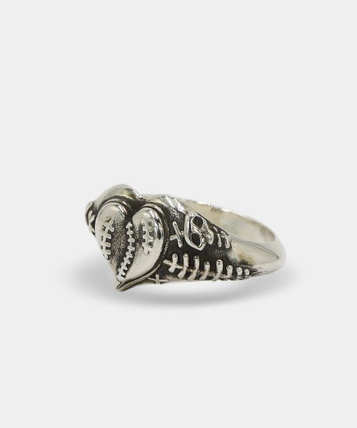 Stitch heart ring L (925 silver)