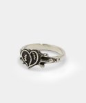 그레이노이즈(GRAYNOISE) Stitch heart ring S (925 silver)