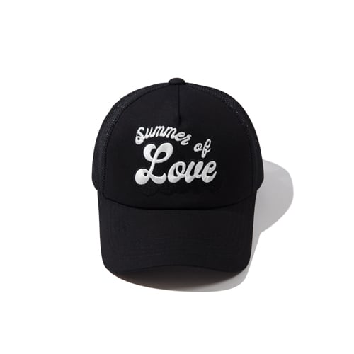 SUMMER OF LOVE MESH CAP (BLACK)