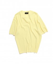Shory Sleeve Waffle Knit - Yellow