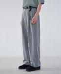 가먼트레이블(GARMENT LABLE) Wide Linen Trousers - Black
