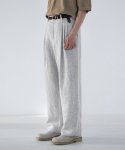 가먼트레이블(GARMENT LABLE) Wide Linen Trousers - L.Grey