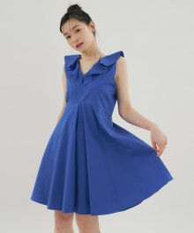 RCP FRILL V-NECK SLEEVELESS OPS COBALT BLUE