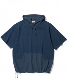 hooded s/s tee L.blue