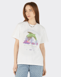 에이오엑스(AOX) Riso Graphic Birphin Short Sleeve T-shirts (White)
