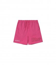 GRAPHIC WOVEN SHORTS - PINK