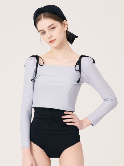 피노블랑코(PINO BLANCO) Black Edge Swimwear + Grey Crop Swim