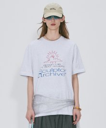 Sunrise Logo Tee White Melange