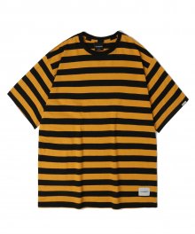 프레피 스트라이프 티셔츠-옐로우