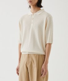 WEAVING COLLAR KNIT (IVORY)