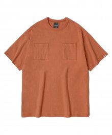 투 포켓 티셔츠-오렌지