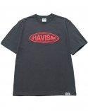 해비즘(HAVISM) 엠보 로고 반팔 티셔츠(챠콜)