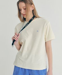 [22SS clove] Terry T-Shirt_Women (Ivory)