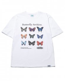 버터플라이 아카이브 반팔 티셔츠(화이트)