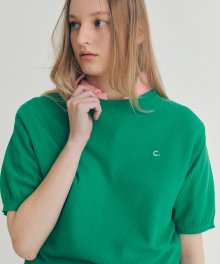 [22SS clove] Round Neck Knit_Women (Green)