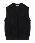 STAR-CHECKERED KNIT VEST [BLACK]