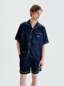 Satin Pajama Pants_Navy