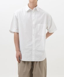 코튼 하프 셔츠 (WHITE)