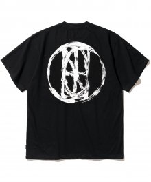 Brush Circle Logo T-Shirts - Black
